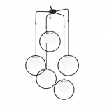 Mustast metallist rippvalgusti Opviq lights Satyros - Opviq lights