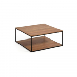Pruun kohvilaud p&auml;hklipuidust lauaplaadiga 80x80 cm Yona - Kave Home