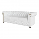 Valge kunstnahast diivan 203 cm York - Ropez