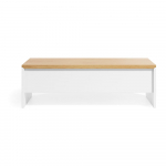 Valge-tammedekoriga diivanilaud 60x110 cm Abilen - Kave Home