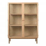 Tammepuust vitriinkapp 140x100 cm Elba - Unique Furniture