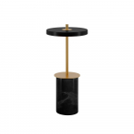 Must marmorist LED dimmerdatav lauavalgusti metallist lambivarjuga (k&otilde;rgus 25,5 cm) Asteria Move Mini - UMAGE