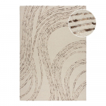 Pruun-kreem villane vaip 200x290 cm Abstract Swirl - Flair Rugs