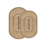 Mustad-pruunid vannitoamatid 2 tk komplektis 60x90 cm Jute Look - Mila Home