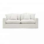 Valge linane diivan 240 cm Nora - Kave Home