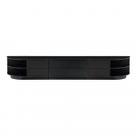 Must m&auml;nnipuidust modulaarne telerilaud 231x40 cm Finca - WOOOD