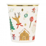 &Uuml;hekordsed pabertopsid 8tk komplektis Jolly Christmas - Meri Meri