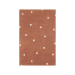 Tellisev&auml;rvi pestav k&auml;sitsi kootud puuvillane laste vaip 100x150 cm Mini Dot Chestnut - Lorena Canals