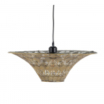 Kuldne rippvalgusti metallist varjuga &oslash; 47,5 cm - Ixia