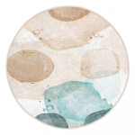 Sinine-beež pestav &uuml;mmargune vaip &oslash; 80 cm Puddle - Mila Home