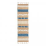 Sinine k&auml;sitsi kootud džuudist koridorivaip 60x230 cm Medina Jute - Flair Rugs