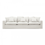 Valge linane diivan 340 cm Nora - Kave Home
