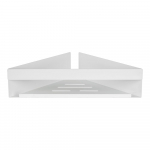 Matt valge turbo-loc roostevabast terasest vannitoa riiul (ilma puurimiseta) Genova - Wenko