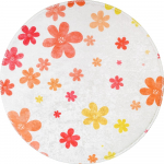 Oranž-elevandiluu v&auml;rvi pestav laste vaip &oslash;120 cm Fall Flowers - Vitaus