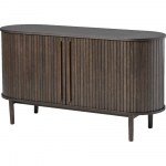 Pruun tammespoonist l&uuml;kandustega kummut 140x76x45 cm Meta - Unique Furniture