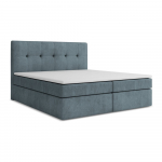 Helesinine boxspring voodi panipaigaga 140x200 cm Palta &ndash; Makamii