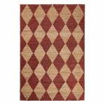 Terrakottapunane k&auml;sitsi kootud džuudiseguga vaip 160x230 cm Effie Diamond - Flair Rugs