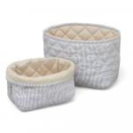 Helesinised riidest laste m&auml;nguasjakorvid 2tk komplektis Classic Stripes Blue, Praline - Cam Cam Copenhagen