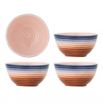 Sinised/oranžid keraamilised supikausid 4tk komplektis 350 ml Tatum - Bloomingville
