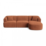 Terrakottapunane velvetist nurgadiivan (parem nurk) Campi - Cosmopolitan Design