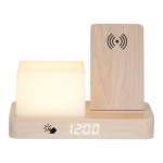 Digitaalne/laua &auml;ratuskell juhtmevaba laadijaga Retro LED Night Light - Karlsson