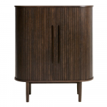 Tammepuust kapp l&uuml;kandustega tumedas naturaalses v&auml;rvitoonis 100x118x40 cm Meta - Unique Furniture