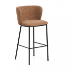 Terrakota v&auml;rvi polsterdatud baaritool (istme k&otilde;rgus 75 cm) Ciselia - Kave Home