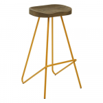 Jalakapuust baaritool kuldses/naturaalses v&auml;rvitoonis (istme k&otilde;rgus 78 cm) District - Premier Housewares