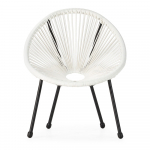 Laste valge rotangist tugitool , 50,5 x 62 x 55,5 cm Avocado - Bonami Essentials