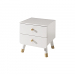 Valge laste &ouml;&ouml;kapp m&auml;nnipuidust Billy - Vipack