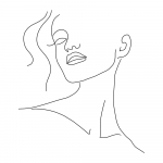 Plakat 29x41 cm Minimal Woman Face Line Art &ndash; Veronika Boulov&aacute;