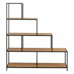 Must raamaturiiul tammedekooriga 135x150 cm Seaford - Actona