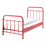 Punane metallist lastevoodi - Vipack New York, 90 x 200 cm