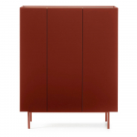 Punane k&otilde;rge tammedekooriga kummut 95x120 cm Arista &ndash; Teulat