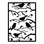 Metallist seinakaunistus 47x66 cm Branch & Birds - Wallity