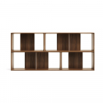 Pruun moodulriiulite s&uuml;steem p&auml;hklipuu dekooriga 4 tk 168x76 cm Litto - Kave Home