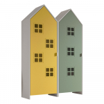 Kollane-roheline laste riidekapp 115x171,5 cm CASAMI BRUGES - Vipack