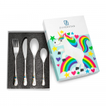 Roostevabast terasest laste s&ouml;&ouml;giriistad h&otilde;bedased 4 tk Unicorn - Zilverstad