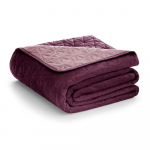 Tumeroosa sametist tepitud voodikate 170x210 cm Laila - AmeliaHome