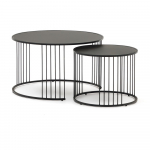 &Uuml;mmargune klaasist laud &oslash; 75 cm Hadar - Kave Home