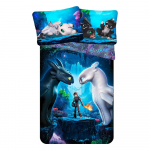 Sinine puuvillane laste voodipesu &uuml;heinimesevoodile 140x200 cm How To Train Your Dragon - Jerry Fabrics