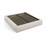 Kreem polsterdatud kaheinimesevoodi koos panipaiga ja voodip&otilde;hjaga 200x200 cm Simon - Micadoni