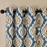Sinised kardinad 2tk komplektis 117x229 cm Suri Geo - Pineapple Elephant