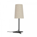 Must/beež metallist laualamp tekstiilist varjuga (k&otilde;rgus 60 cm) Assam - Bizzotto