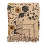 Taaskasutatud puuvillast pruun tekk 130x160 cm Eydis - Bloomingville