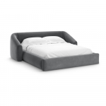 Hall polsterdatud kaheinimesevoodi, koos panipaiga ja restiga 140x200 cm Campi &ndash; Cosmopolitan Design