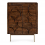Pruun mangopuidust kapp 90x120x40 cm Trisha - MOME