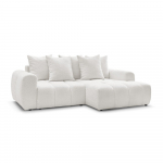 Valge bukleekangast panipaigaga nurgadiivanvoodi (parem nurk) Roxelane - Bobochic Paris