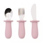 Roosad plastikust/silikoonist laste s&ouml;&ouml;giriistad 3 tk Lili - Kave Home