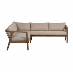 Pruun polsterdatud aiadiivan (kuni L) Biam - WOOOD